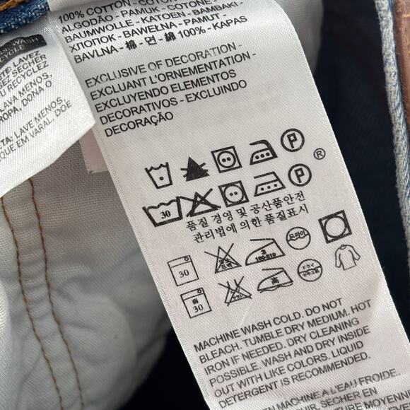 Levi's Pacific Ocean Blue Distressed High Rise 501 Skinny Jeans - Picture 11 of 12